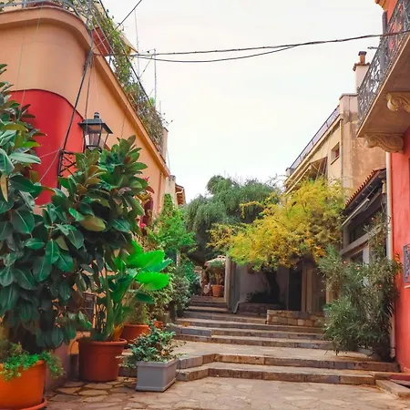 Vakantiehuis The Acropolis House Of Flowers~private Roof Garden Athene